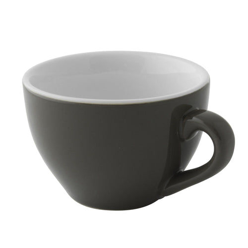 (6 kpl) Colors - Cappuccinokuppi - 180 ml - Harmaa - jossa pinottava muoto