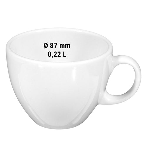 (6 kpl) SELTMANN WEIDEN | Cappuccinokuppi - 0,22 L - Valkoinen/Uni