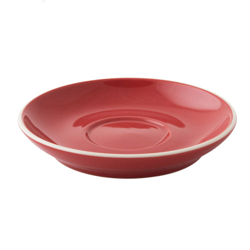 (6 pcs) COLORS - Cappuccino saucers - Ø140mm - Red