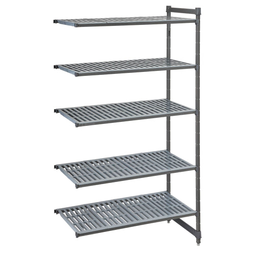 CAMBRO | Camshelving® Commercial Basics Plus Add-On Shelving Unit – 4 Shelves – 718×610 mm – Slotted