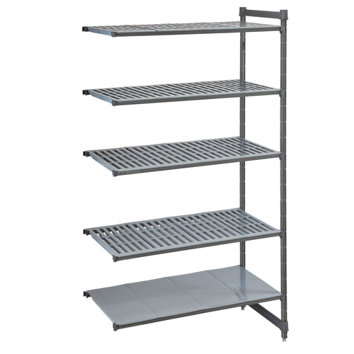 CAMBRO | Camshelfing® - Basics Plus - Lisähylly - 870mm - 4 urahyllyä ja 1 suljettu hylly.