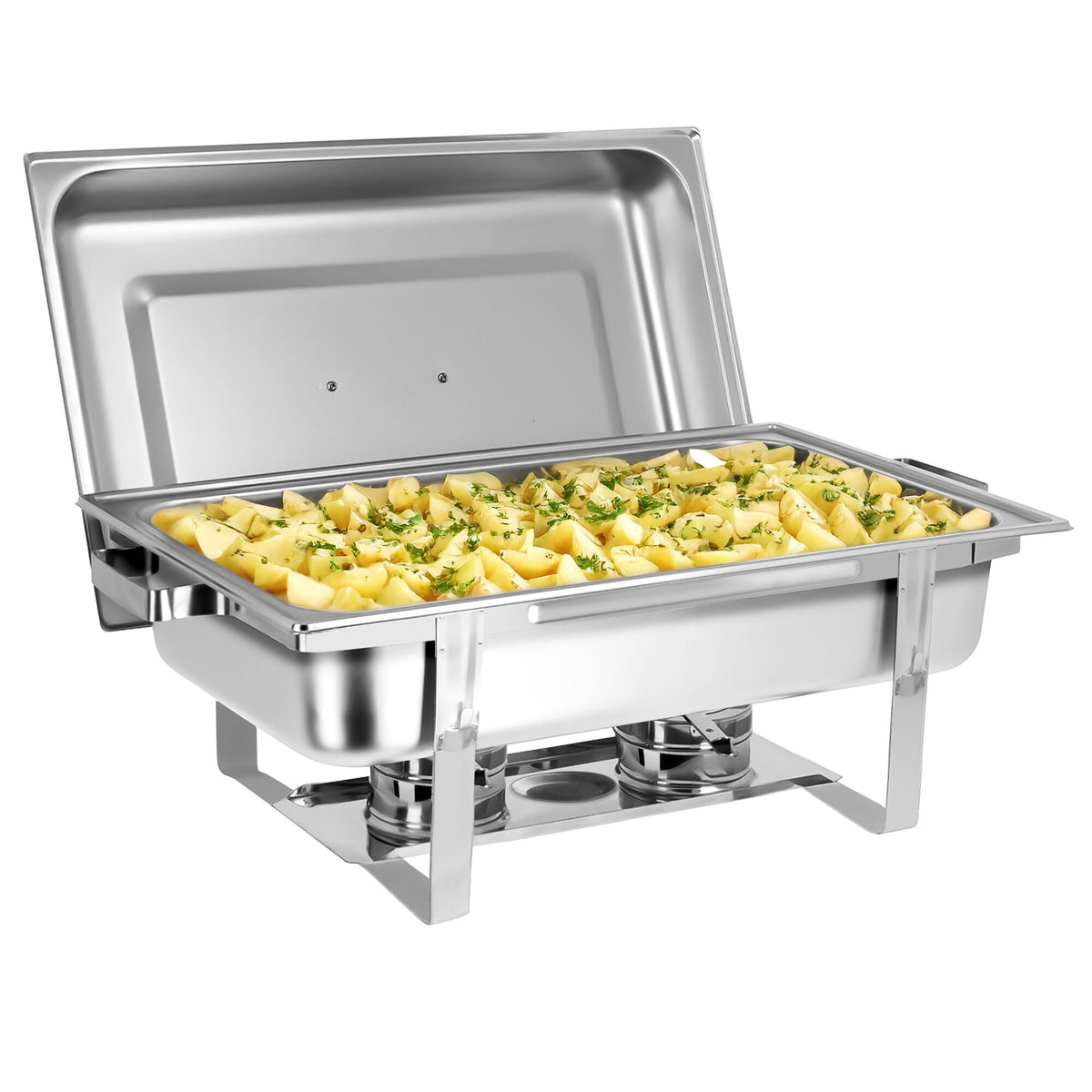 Lämpöhaude / Chafing Dish - Polttoainetahnalla - GN 1/1 - kansi - 9 l - 2 polttoainesäiliötä