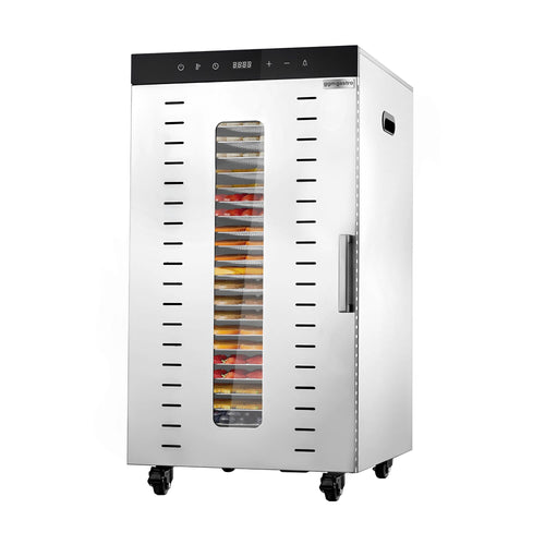 Ruokakuivuri - 24 kuivaustasoa - ruostumaton teräs - 2 kW