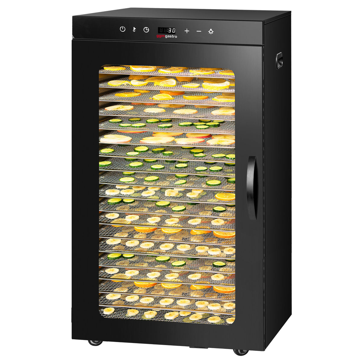 Ruokakuivuri - 24 kuivaustasoa - ruostumaton teräs - 2 kW