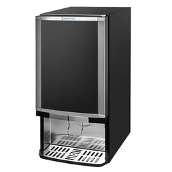 GASTRO-COOL | Juomakaappi - 375 mm - 48 l - 1 lasiovi - valaistu mainospaneeli - LED-sisävalo - musta