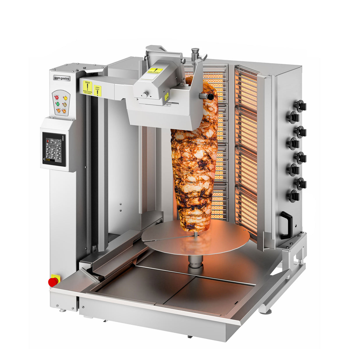Kaasu Kebab-robotti - V-malli - 8 poltinta - max. 130 kg lihaa