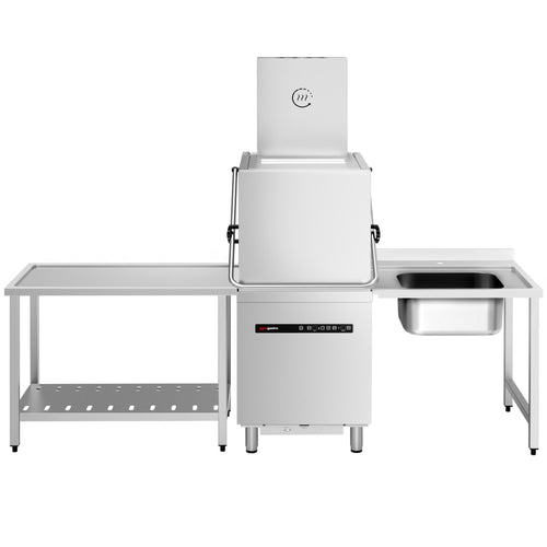 Pass Through Dishwasher - Digital Controls - 8.7kW - incl. Inlet Table right, Outlet Table left - with Heat Recovery, Detergent & Rinse Aid Dosing Pumps, Drain Pump