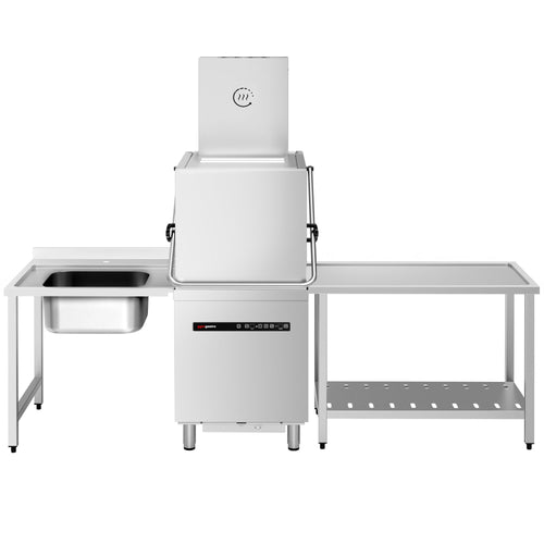 Kupuastianpesukone - Digitaalinen - 8,7 kW - lämmön talteenotolla - 2 annostelijaa (pesu- ja huuhteluaine) - sisäänajopöydällä vasen & ulosajopöydällä oikea