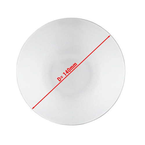 (12 kpl) Jälkiruokakulho - PERA - posliini - 130x130 mm - pinoutuva, konepesunkestävä, mikrouunin kestävä, iskunkestävä reunoista - valkoinen