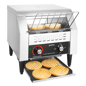 Liukuhihnapaahdin - manuaalinen - 2,2 kW - n. 300–350 paahtoleipää/h - sämpylä- ja leipätila