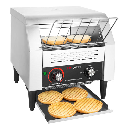 Liukuhihnapaahdin - manuaalinen - 2,2 kW - n. 300–350 paahtoleipää/h - sämpylä- ja leipätila