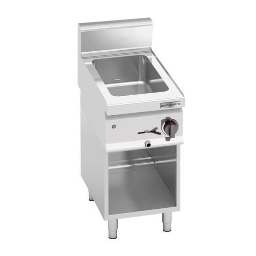 Sähkökäyttöinen vesihaude - 700 W - 3x GN 1/4 - tyhjennyshana - jalustalla