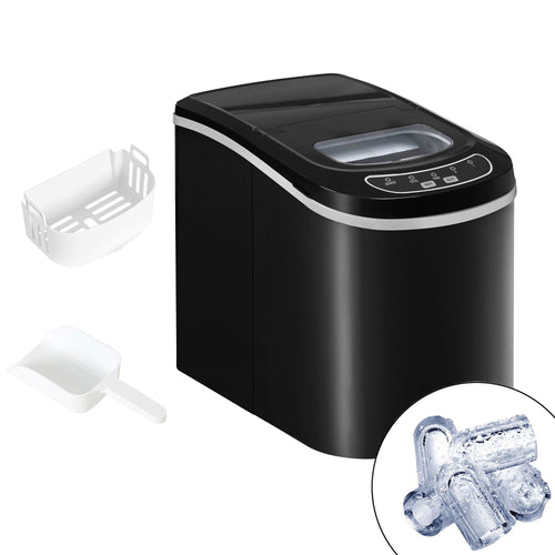 Commercial Ice Machine - Bullet - 12 kg/24 h - Black matt