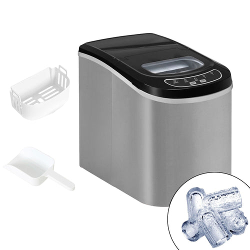 Commercial Ice Machine - Bullet - 12 kg/24 h - Silver