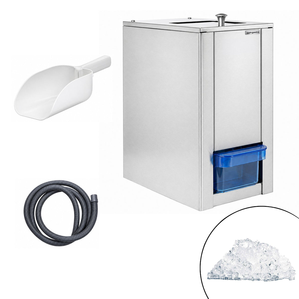 Jäämurskain - 3 kg/min - 80 W - sis. 1 kg varastosäiliö - Ruostumaton teräs
