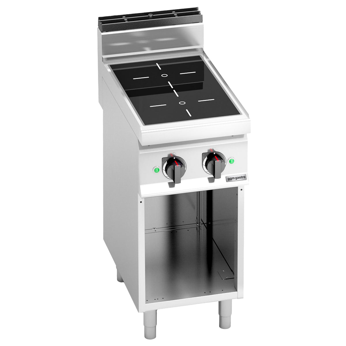 Freestanding Induction Hob - 7kW - 2 zones - with open base shelf