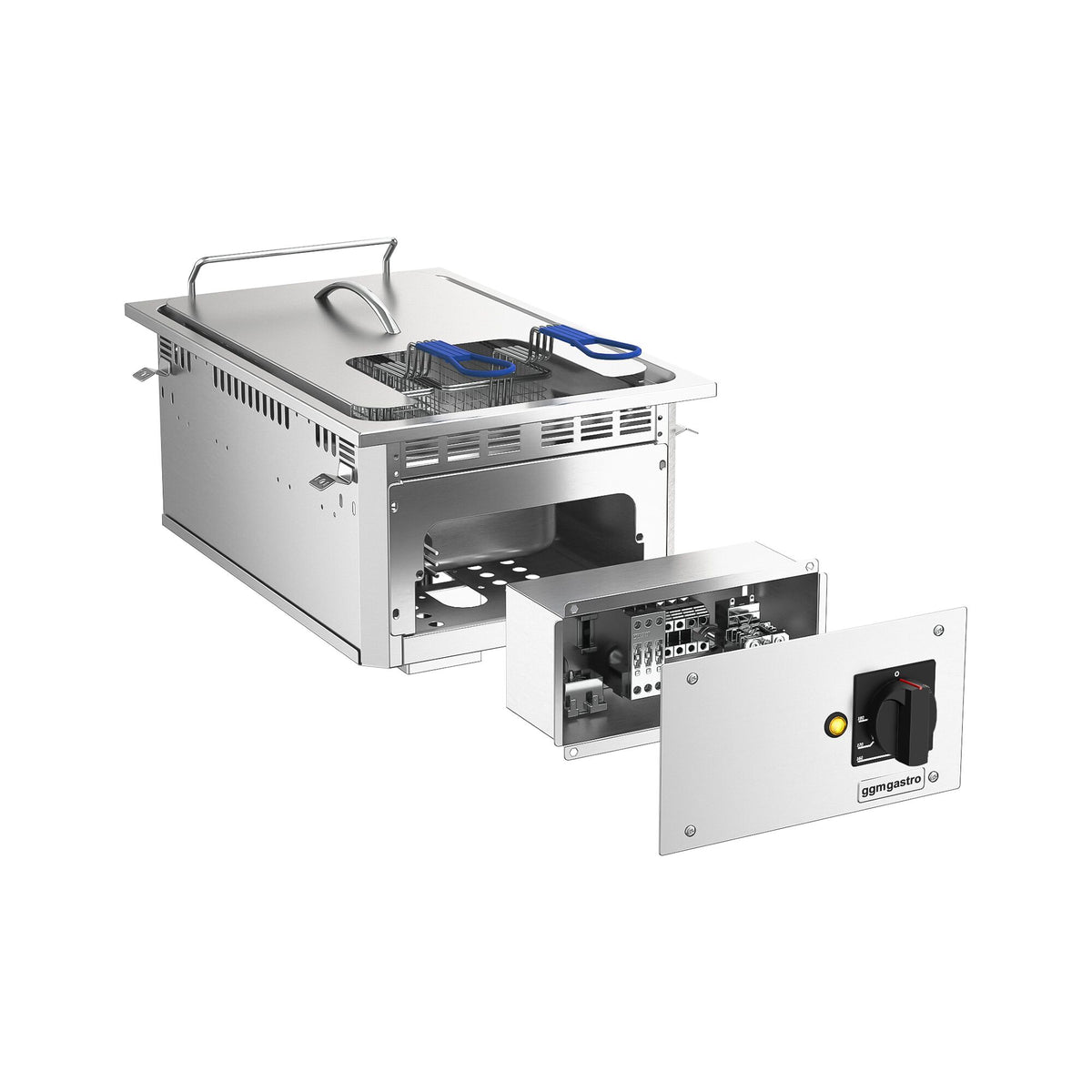 Sähkökäyttöinen rasvakeitin - 13 l - 12,0 kW - tyhjennyshanalla - 400 V