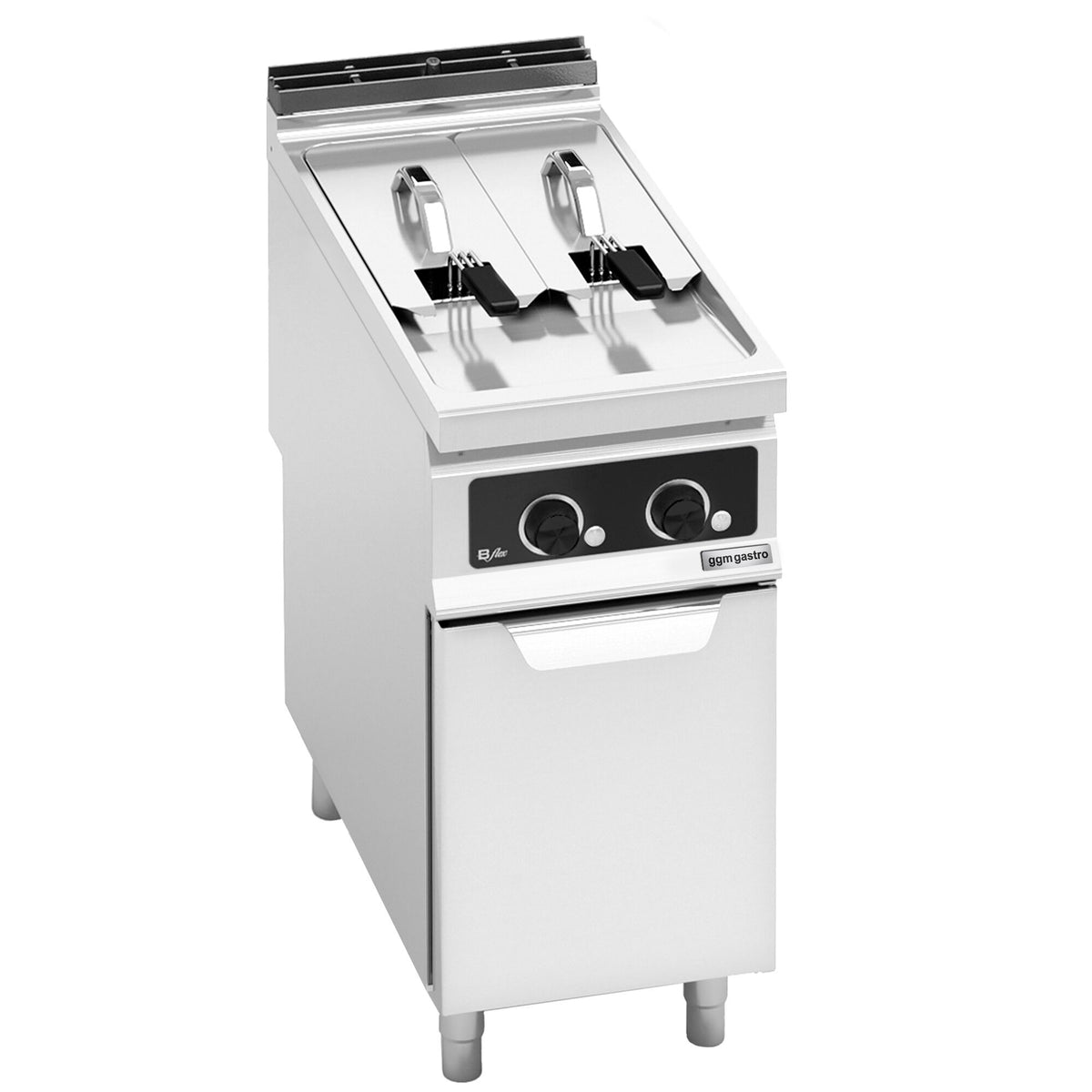 Kaksiosainen sähkökäyttöinen rasvakeitin - 2 x 7 l - 16,0 kW - digitaalinen ohjaus - sis. alarungon - 400 V