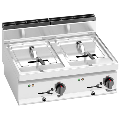 Kaksiosainen sähkökäyttöinen rasvakeitin - 2 x 10 l - 18,0 kW - 400 V