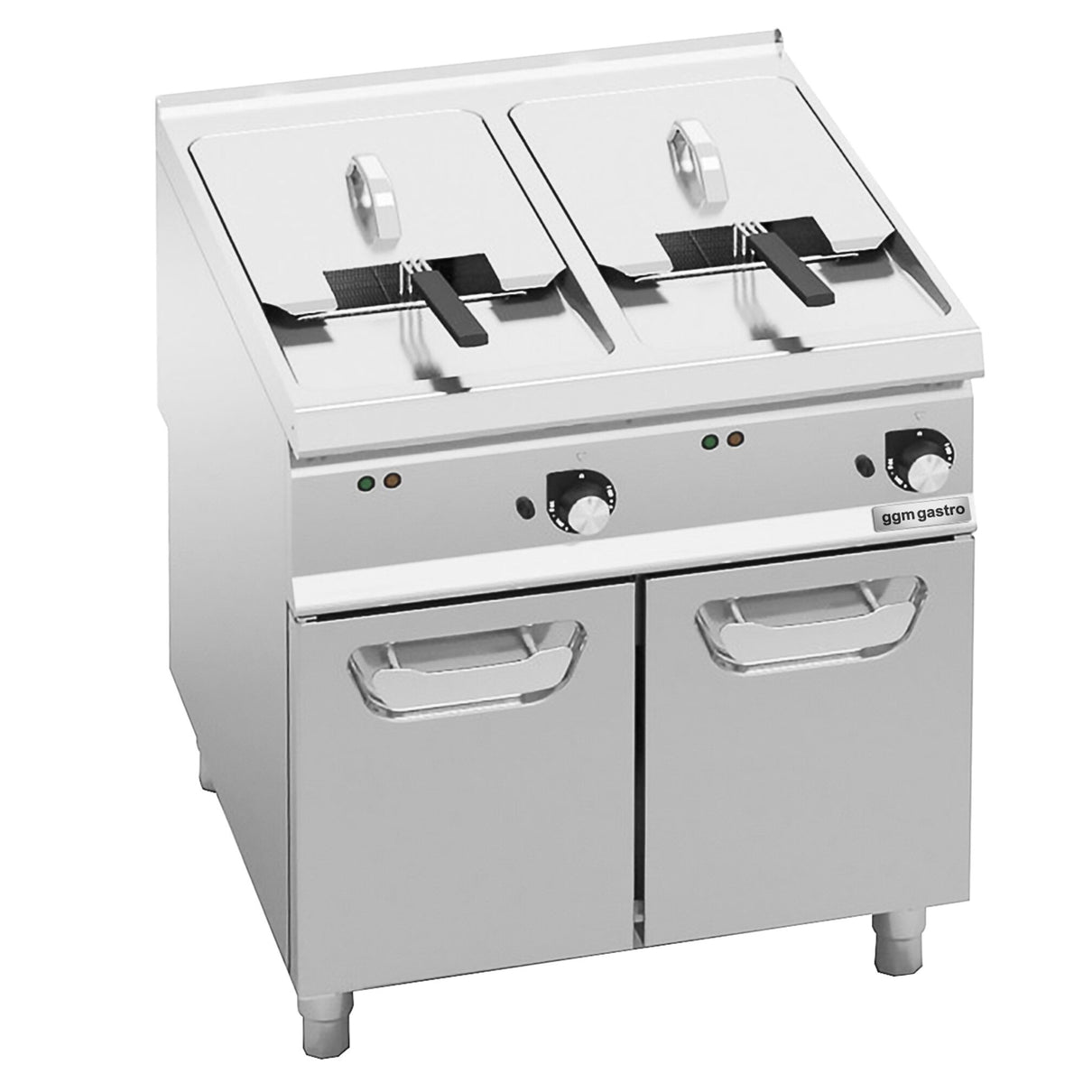 Kaksiosainen sähkökäyttöinen rasvakeitin - 2 x 22 l - 44,0 kW - 400 V
