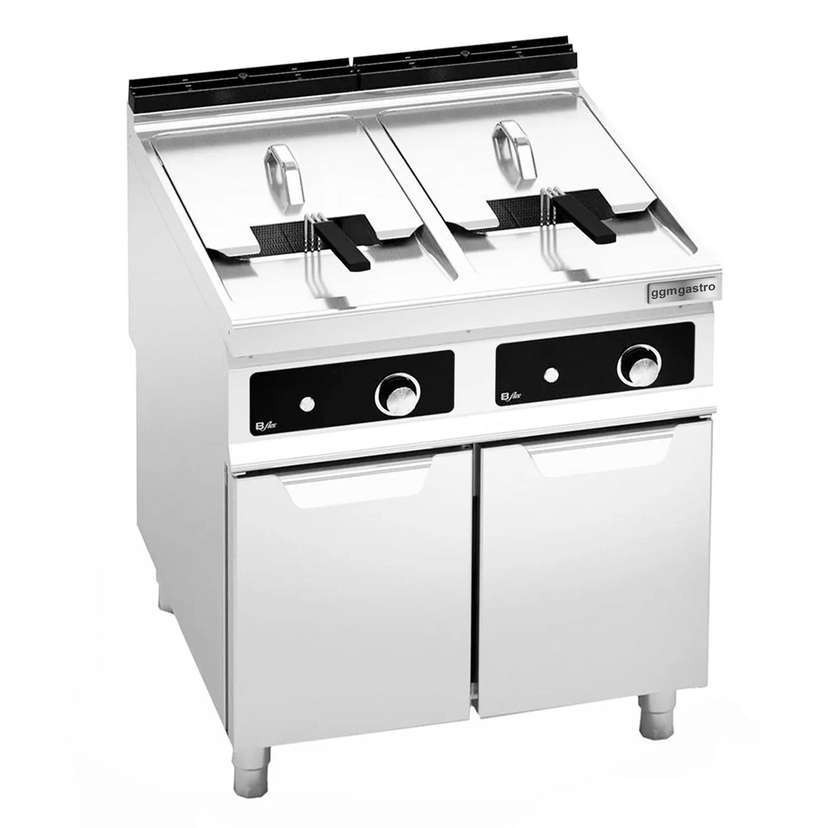 Kaksiosainen sähkökäyttöinen rasvakeitin - 2 x 22 l - 44,0 kW - 400 V