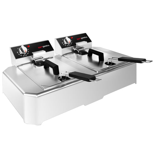 Kaksiosainen sähkökäyttöinen rasvakeitin - 2 x 5 l - 7,5 kW - 230 V