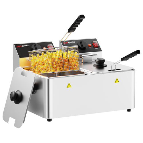 Kaksiosainen sähkökäyttöinen rasvakeitin - 2 x 4 l - 5,0 kW - 230 V