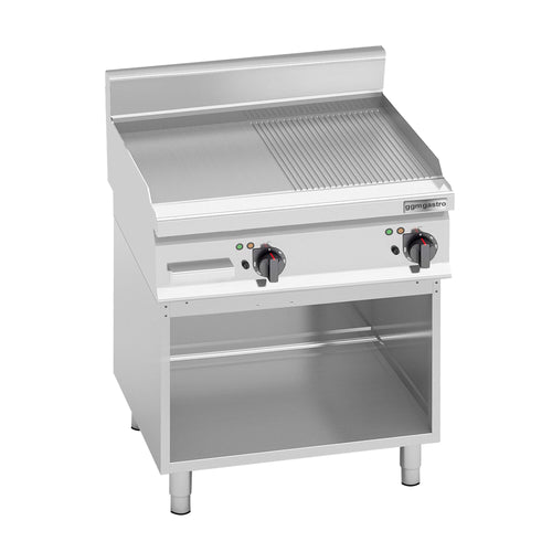Sähköpaistotaso - 8 kW - sileä/uritettu - Paistopinta-ala: 596x430 mm - sis. jalustan