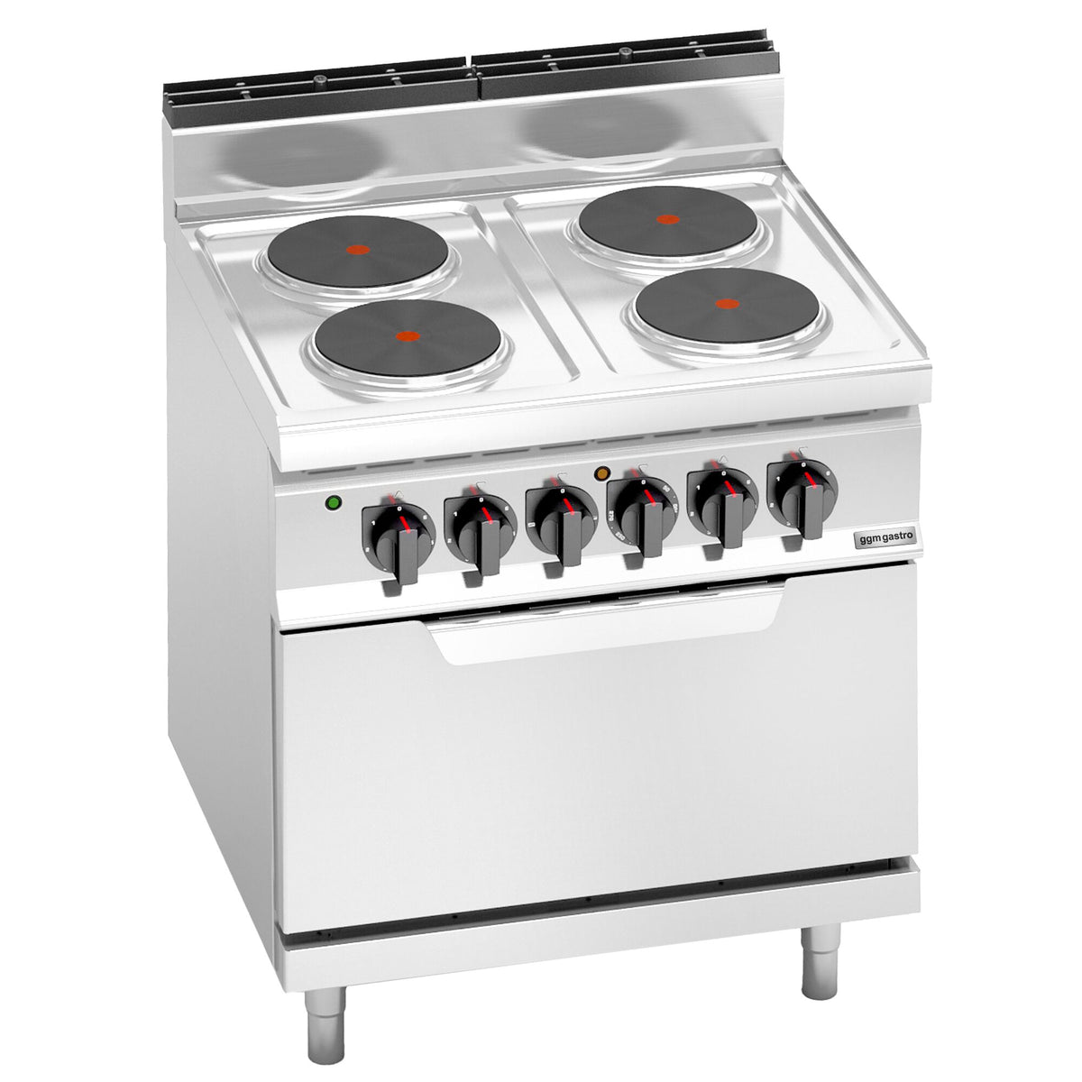 Sähköliesi Lorenzo 700 ‑sarja - 800x714 mm - 10,4 kW - 4 keittolevyä - sis. sähköuuni - 7,5 kW