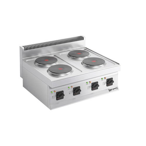 Sähköliesi + pöytämalli MARIO 600 ‑sarja - 600x600x430 mm - 8 kW - 4 keittolevyä pyöreä - pöytämalli