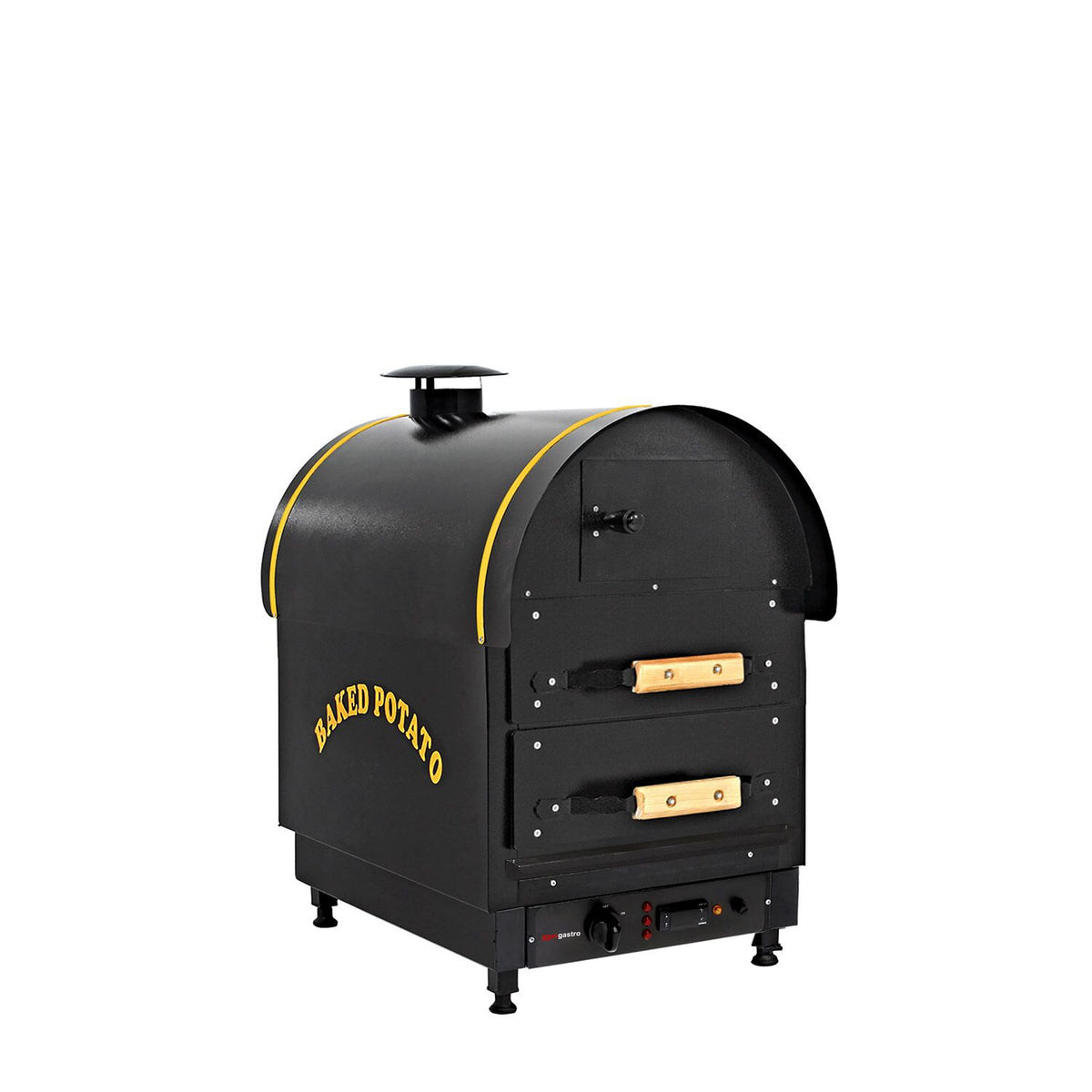 Sähkökäyttöinen perunauuni (kumpir) - digitaalinen - 3 kW - 380 V - 500x700 mm - ruostumaton teräs - 2 laatikkoa