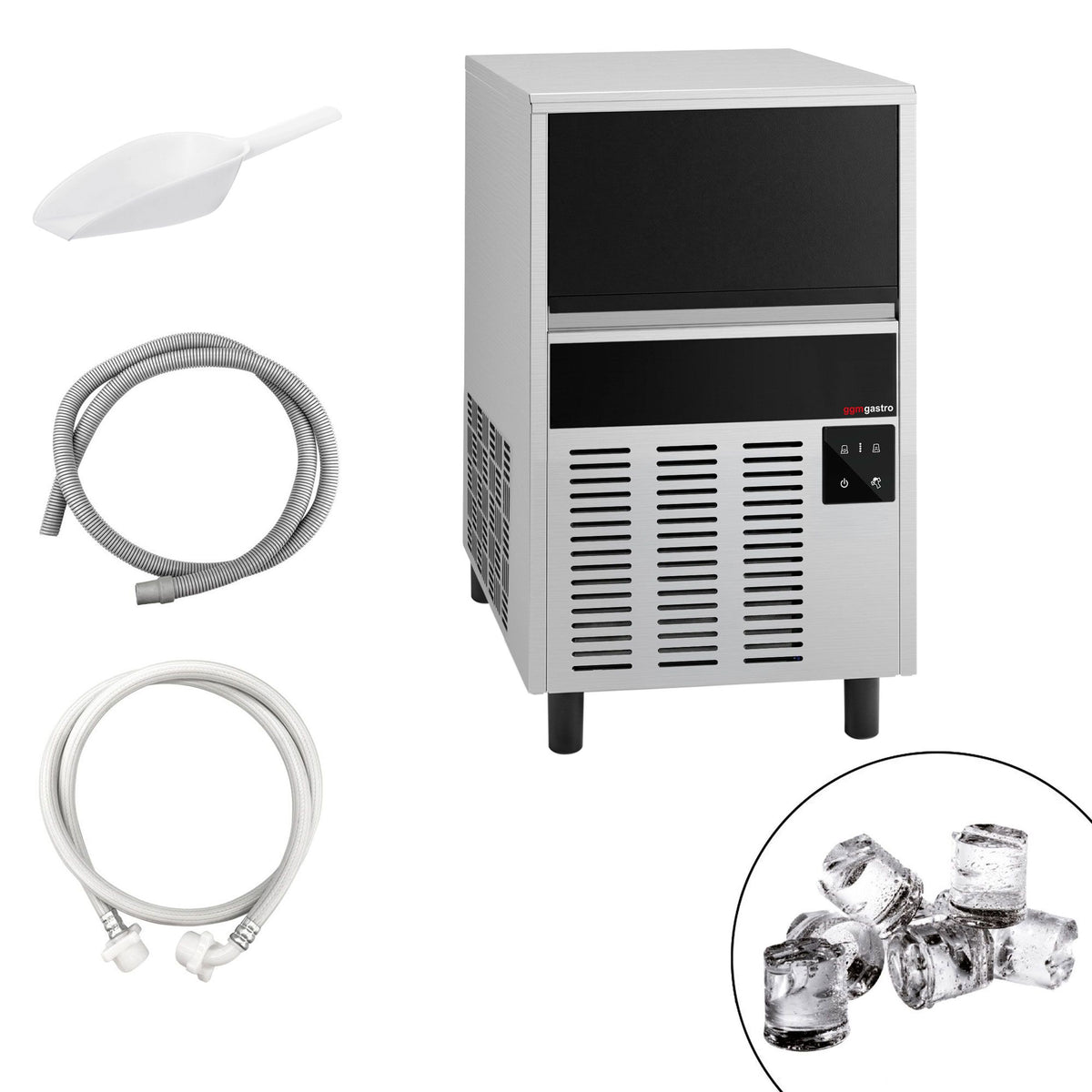 Commercial Ice Machine - Bullet - 22kg/24h - with Storage Bin