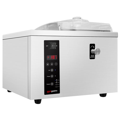 Jäätelökone ammattikäyttöön - 5 l/h - 0,5 kW - digitaalinen ohjauspaneeli - pöytämalli