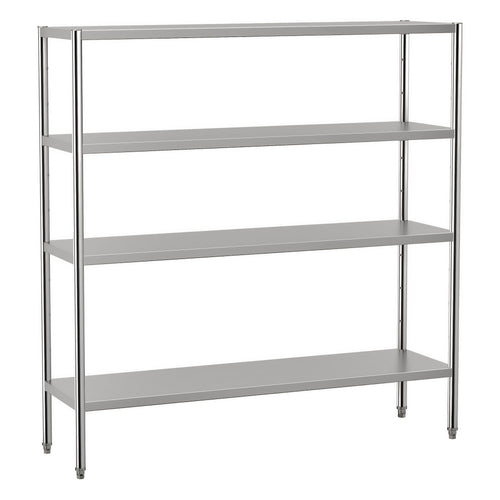 Ruostumaton teräshylly ECO - 1800x500 mm - Syvyys: 500 mm - 4 hyllytasoa (SÄÄDETTÄVÄ) - Kantavuus/taso: 70 kg