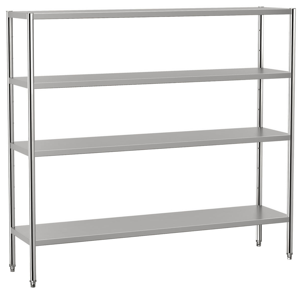 Stainless Steel Shelving Unit ECO - 2000x500mm - with 4 shelves (ADJUSTABLE)