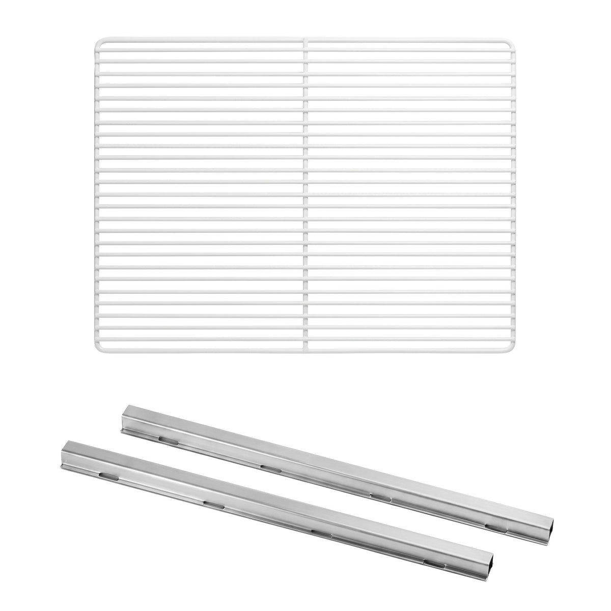 Stainless Steel Rails - 325x430mm - with Plastic-Coated Support Rack - for Bottles
