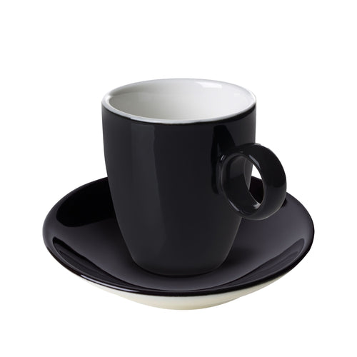 (6 kpl) Bart Colour Cafe - Espressokuppi - 65 ml - Musta