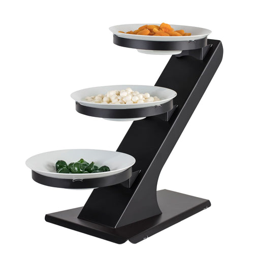 Buffetteline - musta; melamiini - pyöreä - Ø 260 mm - sis. 3 melamiinikulhoa