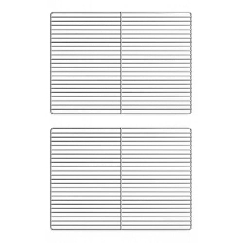 (2 pcs) Stainless Steel Bottle Shelf - GN 2/1 - 530x650mm - for GN 2/1 Glass Door Fridges