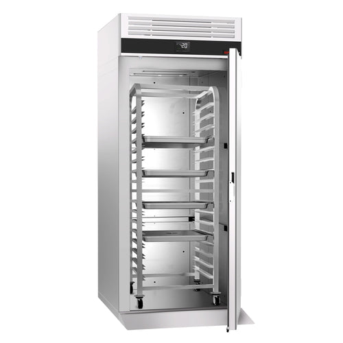 Pakastinkaappi Ruostumaton teräs PREMIUM - GN 1/1 - GN 2/1 - EN 600x400 - 910 mm - 700 l - -20…-10 °C - mitat 1 ovi - kiertoilmajäähdytys, digitaalinen termostaatti, automaattinen sulatus, R290