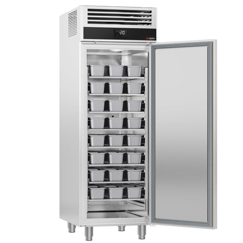 Commercia lce Cream Storage Freezer Stainless Steel - with 1 door - for 48x 5L or 32x 7L Ice Cream Containers