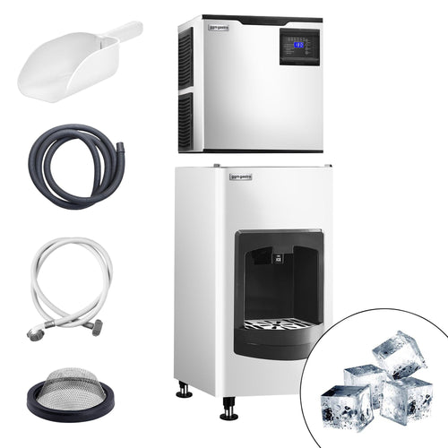 Commercial Ice Machine - Cube - 160kg/24h - with Ice Dispenser