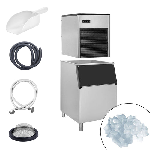 Commercial Ice Machine - Nugget - 335 kg/24 h - incl. ice storage container