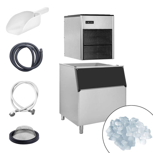 Commercial Ice Machine - Nugget - 335 kg/24 h - incl. ice storage container
