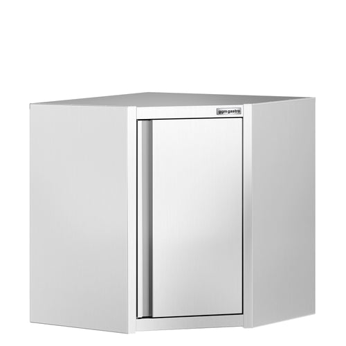 Ruostumattomasta teräksestä kulmaseinäkaappi - 700x700 mm - saranaovella (1-ovinen) - 660 mm korkea