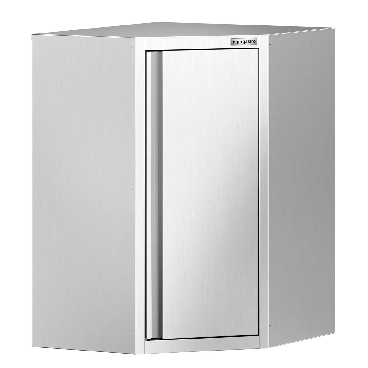 Ruostumattomasta teräksestä kulmaseinäkaappi - 700x700 mm - saranaovella (1-ovinen) - 1000 mm korkea