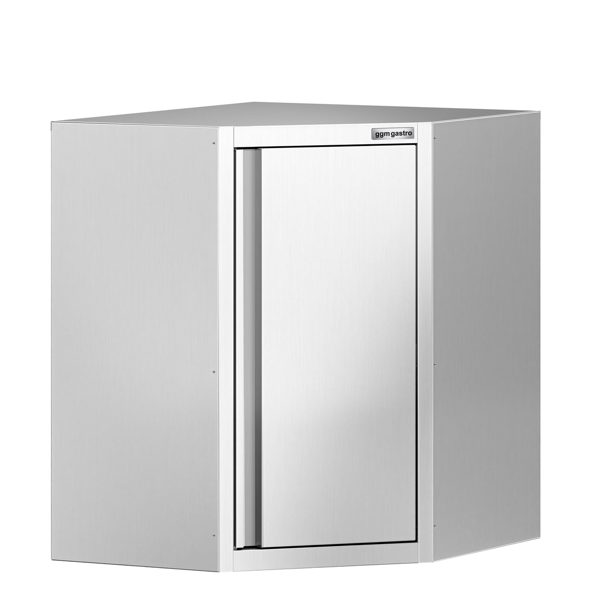 Ruostumattomasta teräksestä kulmaseinäkaappi - 700x700 mm - saranaovella (1-ovinen) - 800 mm korkea