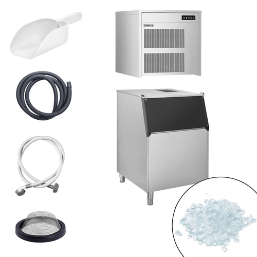 Commercial Flake Ice Machine - Modular - 390kg/24h - incl. Ice Storage Bin