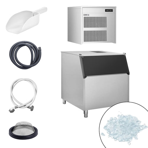 Commercial Flake Ice Machine - Modular - 390kg/24h - incl. Ice Storage Bin