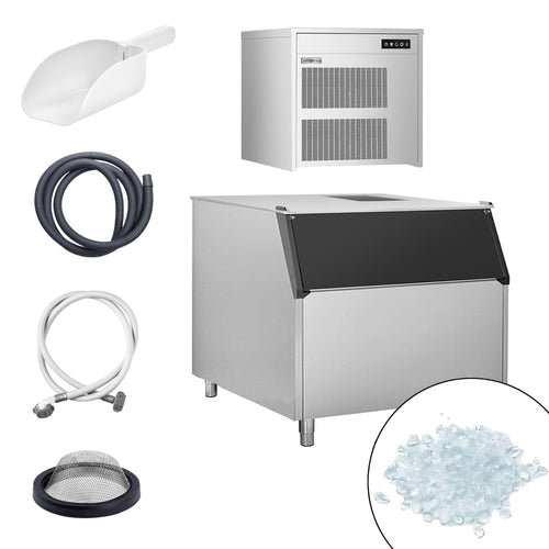 Commercial Flake Ice Machine - Modular - 390kg/24h - incl. Ice Storage Bin